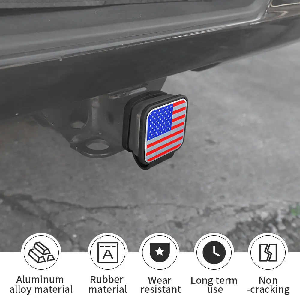 2" Trailer Hitch Cover with American Flag – Patriotic Tow Hitch Plug Insert Cap for 2 Inch Receivers, Fits Most Vehicles - Image 9