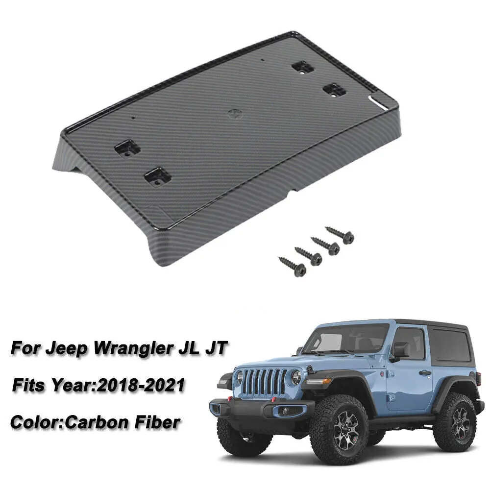 For 2018+ Jeep Wrangler JL & Gladiator JT Front License Plate Mounting Bracket Holder - Image 4