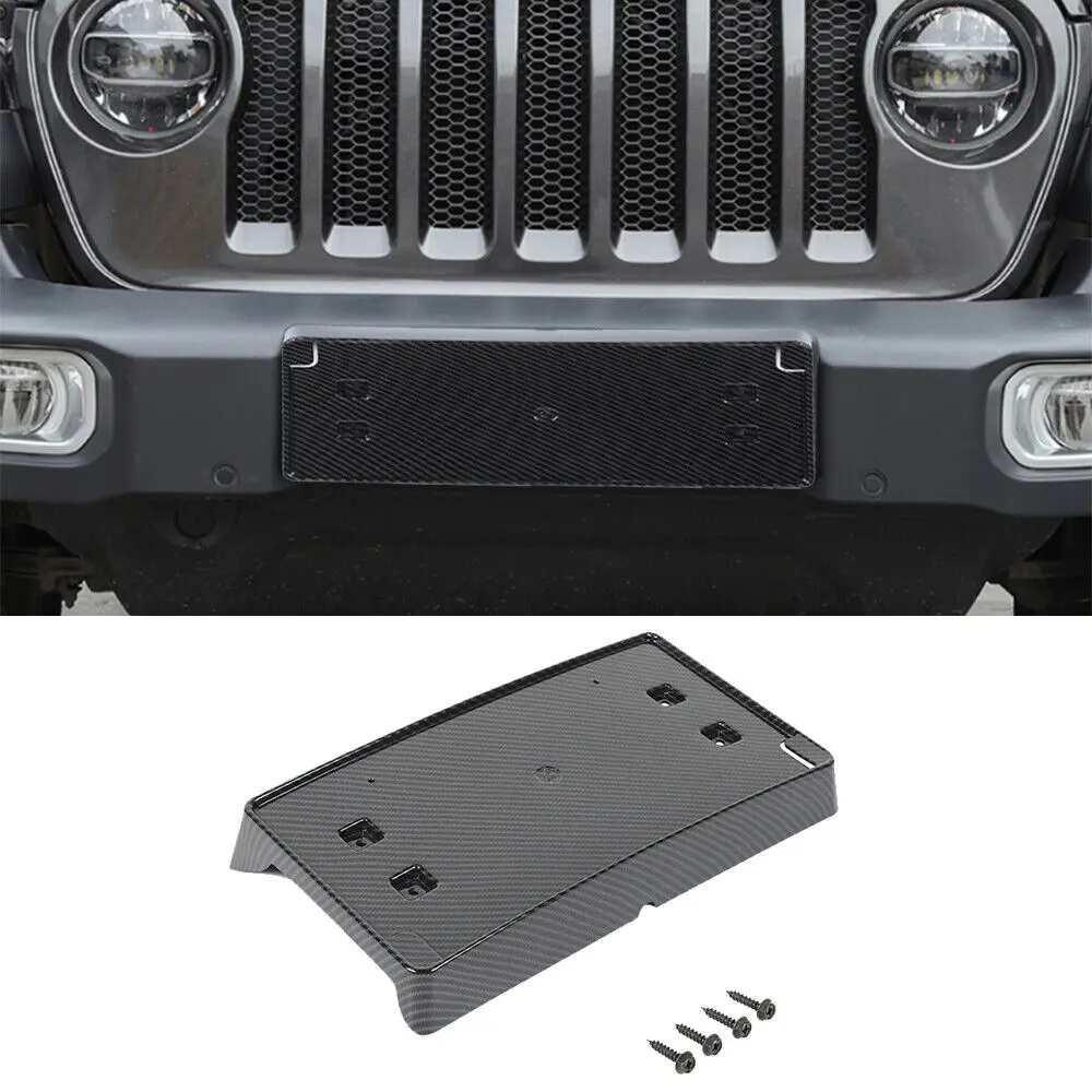 For 2018+ Jeep Wrangler JL & Gladiator JT Front License Plate Mounting Bracket Holder - Image 5