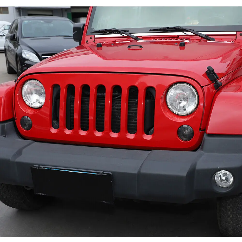 For 2007-2018 Jeep Wrangler JK Front Turn Signal Light Cover Trim Decor Smoked Black - Image 7