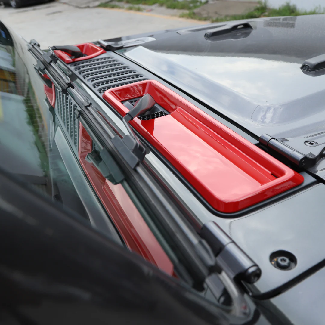 For 2018+ Jeep Wrangler JL Gladiator JT Front Windshield Wiper Base Trim Cover - Hood Accent - Image 11