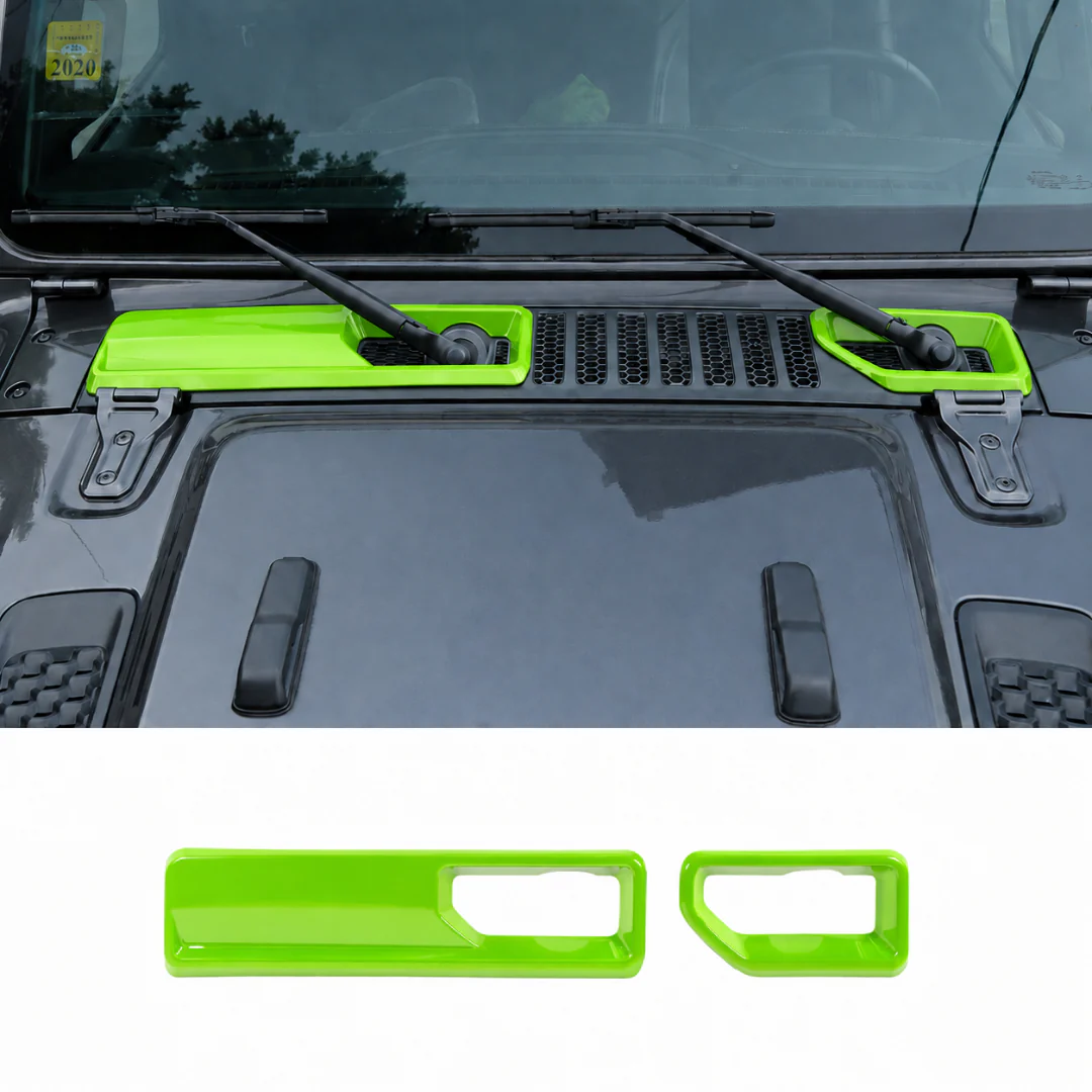 For 2018+ Jeep Wrangler JL Gladiator JT Front Windshield Wiper Base Trim Cover - Hood Accent - Image 17
