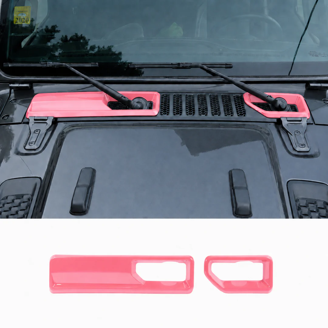 For 2018+ Jeep Wrangler JL Gladiator JT Front Windshield Wiper Base Trim Cover - Hood Accent - Image 18