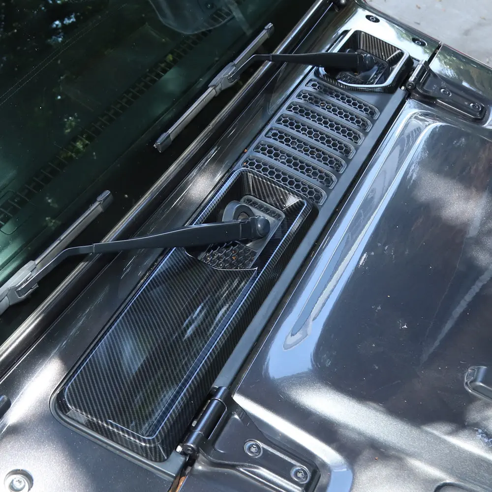 For 2018+ Jeep Wrangler JL Gladiator JT Front Windshield Wiper Base Trim Cover - Hood Accent - Image 4