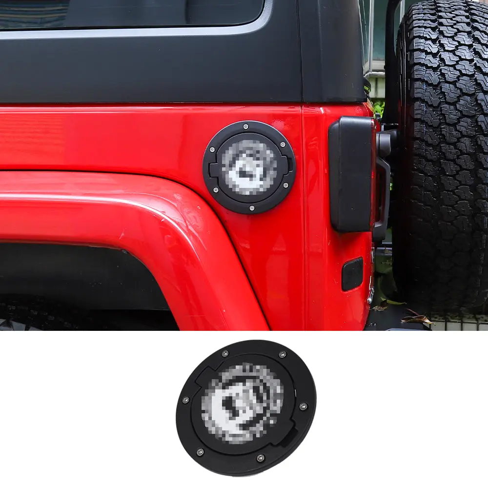 For 2007-2018 Jeep Wrangler JK JKU Fuel Filler Door Cover Gas Cap Gas Tank Cap Black