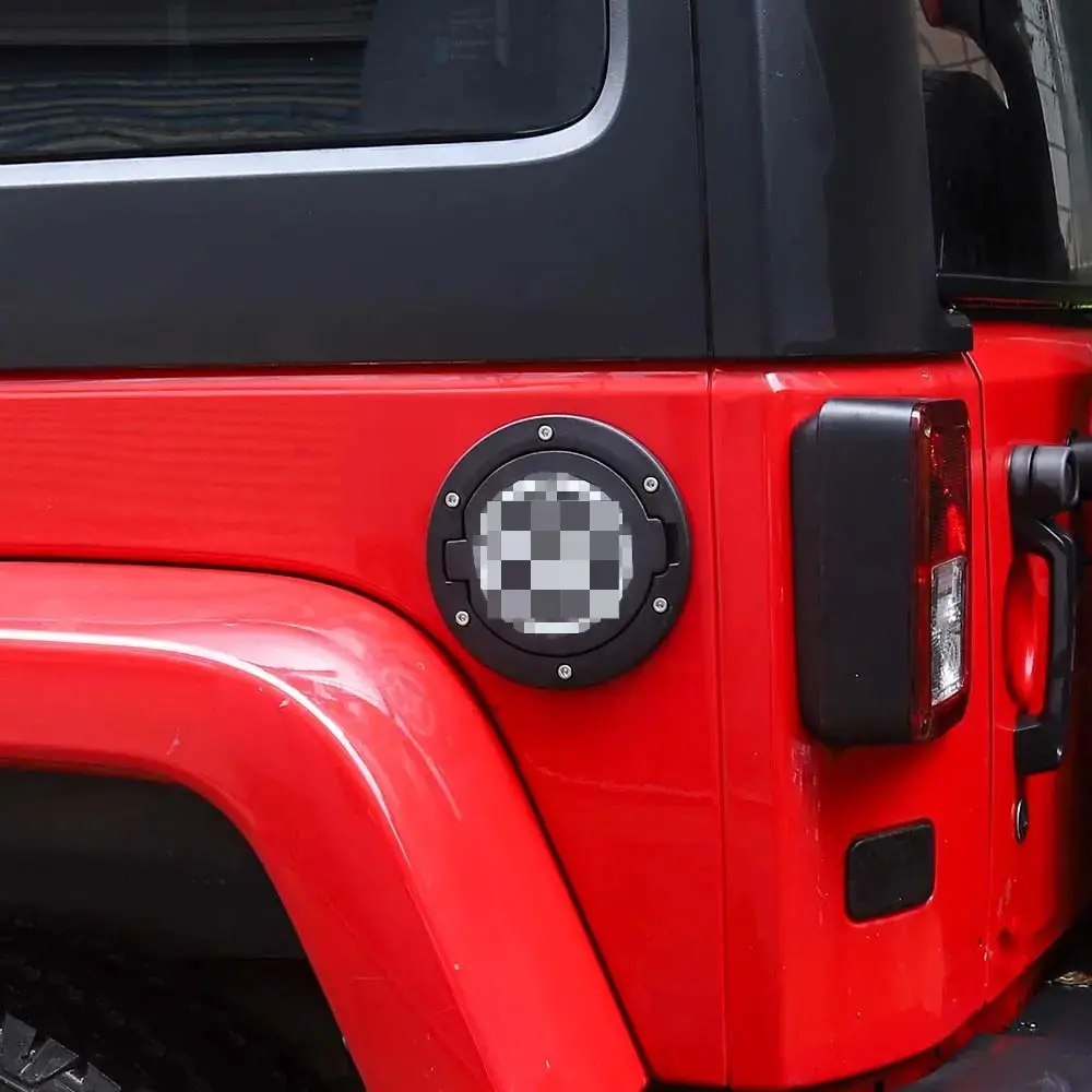 For 2007-2018 Jeep Wrangler JK JKU Fuel Filler Door Cover Gas Cap Gas Tank Cap Black - Image 4