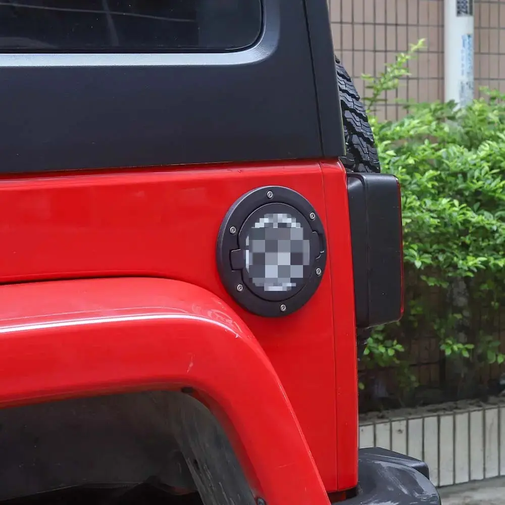 For 2007-2018 Jeep Wrangler JK JKU Fuel Filler Door Cover Gas Cap Gas Tank Cap Black - Image 5