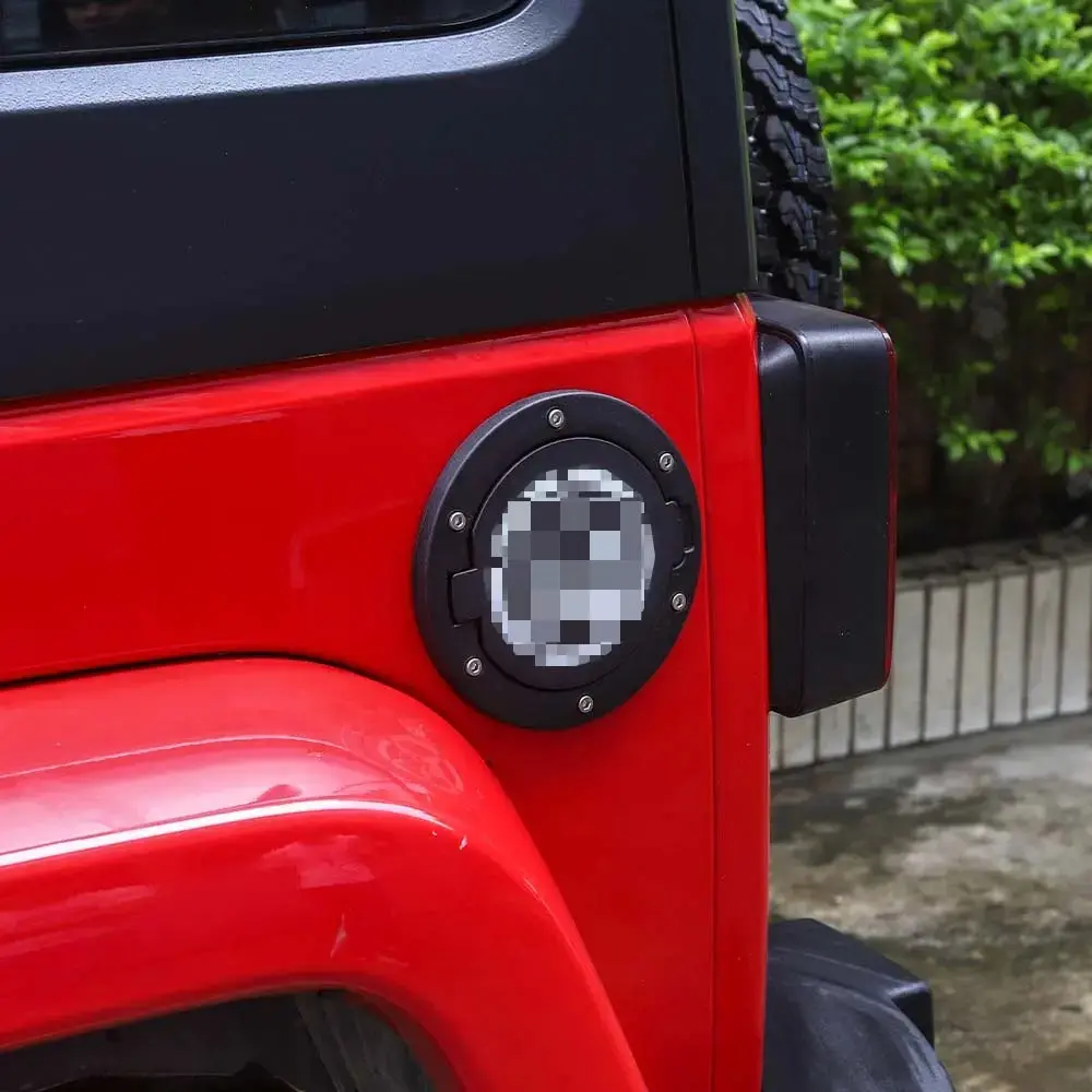 For 2007-2018 Jeep Wrangler JK JKU Fuel Filler Door Cover Gas Cap Gas Tank Cap Black - Image 6
