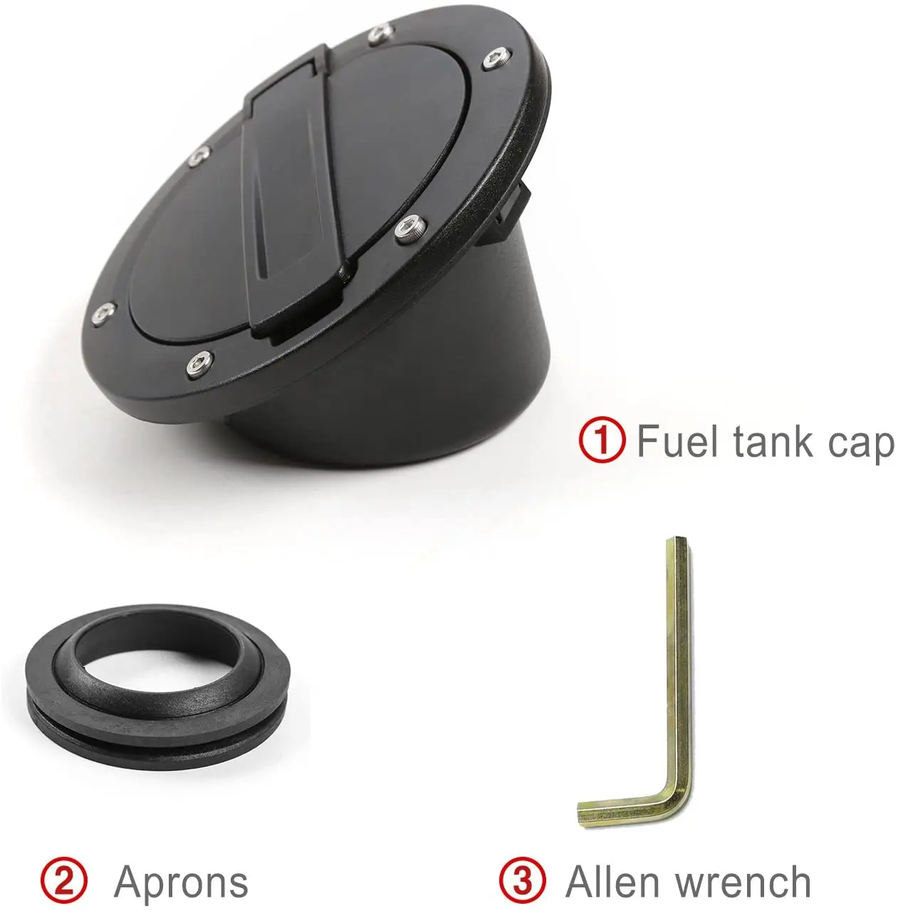 For 2007-2018 Jeep Wrangler JK JKU Gas Tank Cap RT-TCZ Fuel Filler Door Cover - Image 5