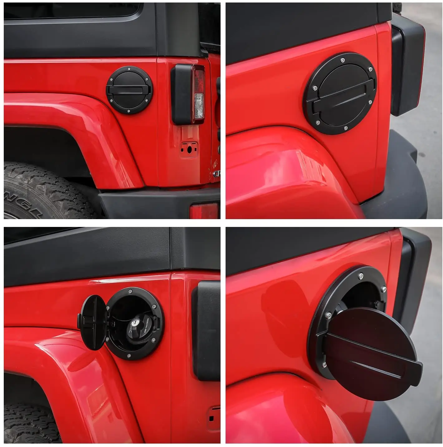 For 2007-2018 Jeep Wrangler JK JKU Gas Tank Cap RT-TCZ Fuel Filler Door Cover - Image 6