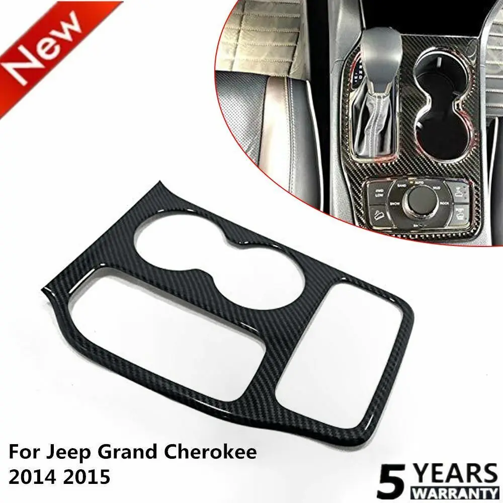 For 2014-2016 Jeep Grand Cherokee WK2 Center Gear Shift Panel Cover Trim Soft Carbon Fiber - Image 4
