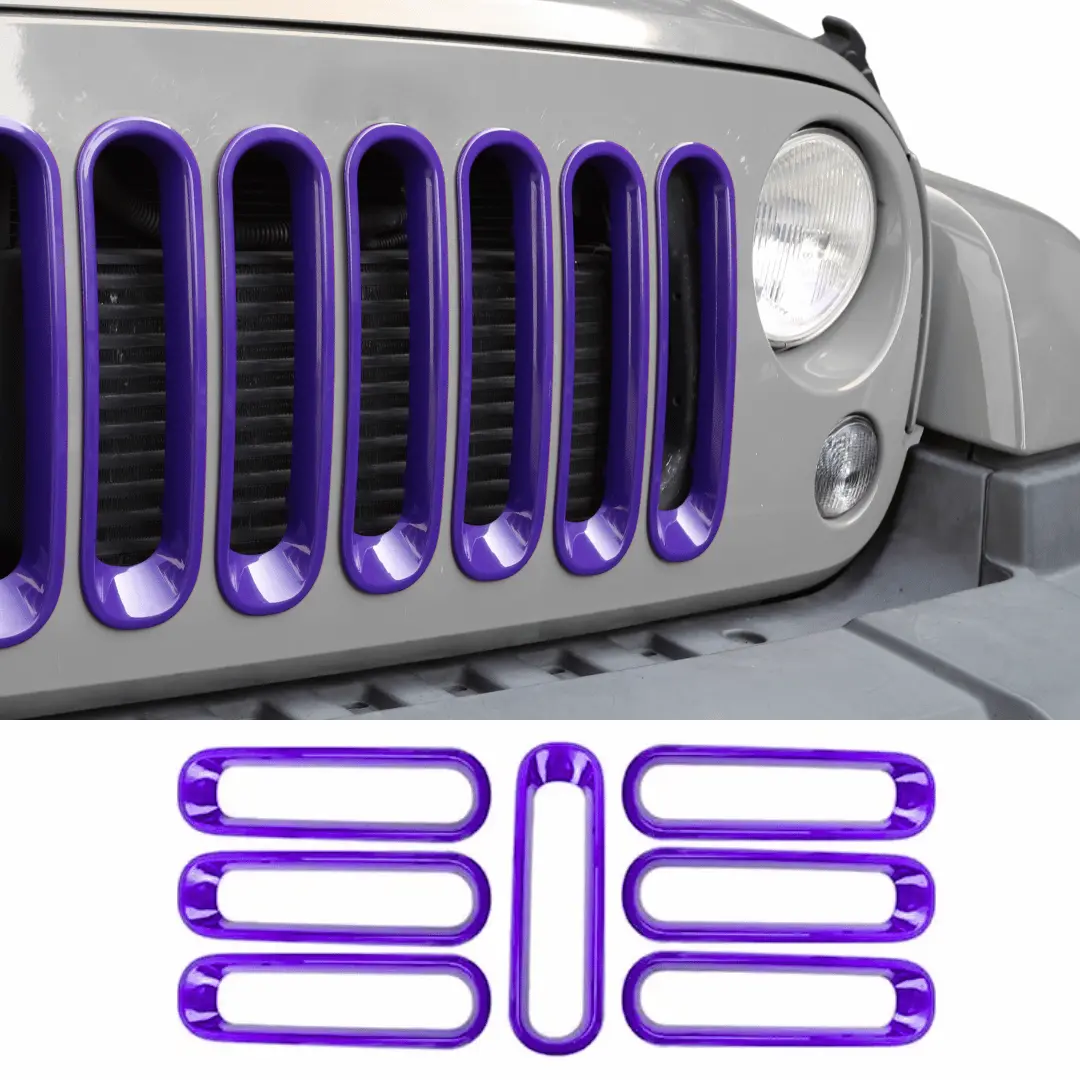 For 2007-2018 Jeep Wrangler JK Front Grille Insert Frame Trim Ring