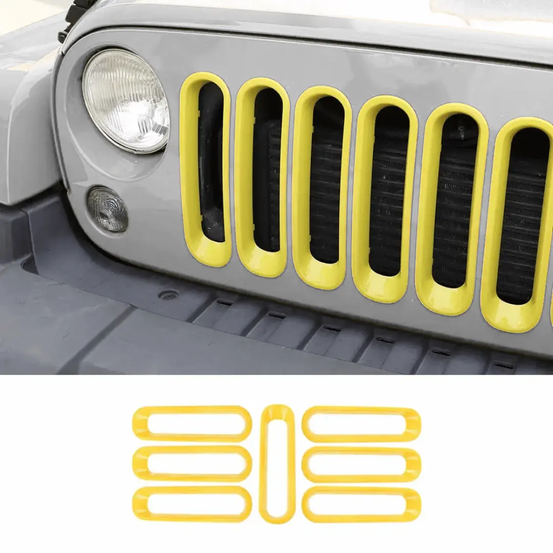 For 2007-2018 Jeep Wrangler JK Front Grille Insert Frame Trim Ring - Image 14