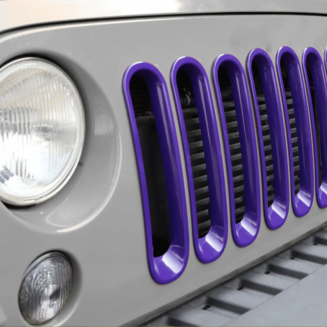 For 2007-2018 Jeep Wrangler JK Front Grille Insert Frame Trim Ring - Image 5