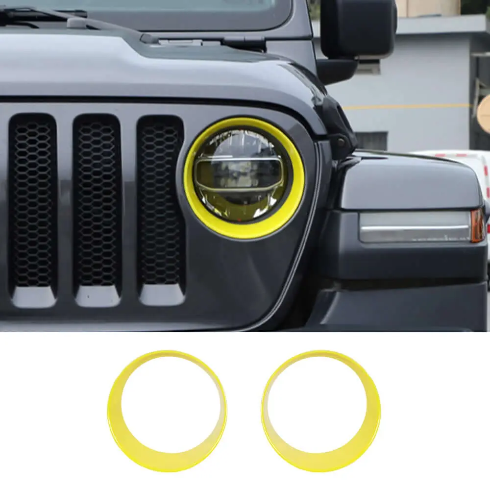 For 2018-2023 Jeep Wrangler JL & Gladiator JT Sport Front Headlight Bezels Trim - Image 10