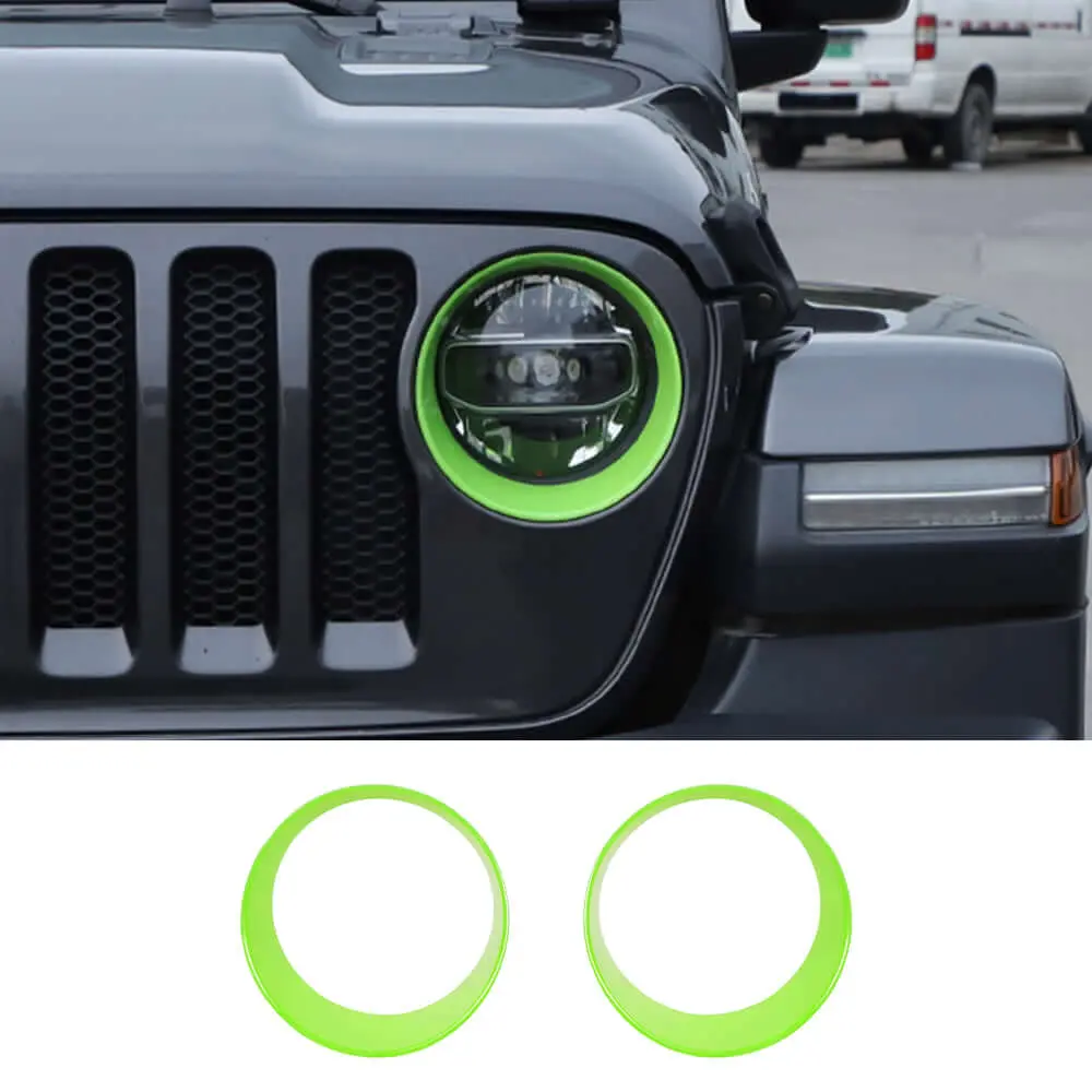 For 2018-2023 Jeep Wrangler JL & Gladiator JT Sport Front Headlight Bezels Trim - Image 17