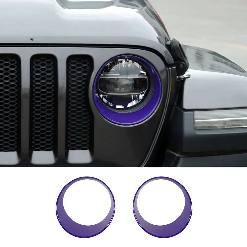 For 2018-2023 Jeep Wrangler JL & Gladiator JT Sport Front Headlight Bezels Trim - Image 18