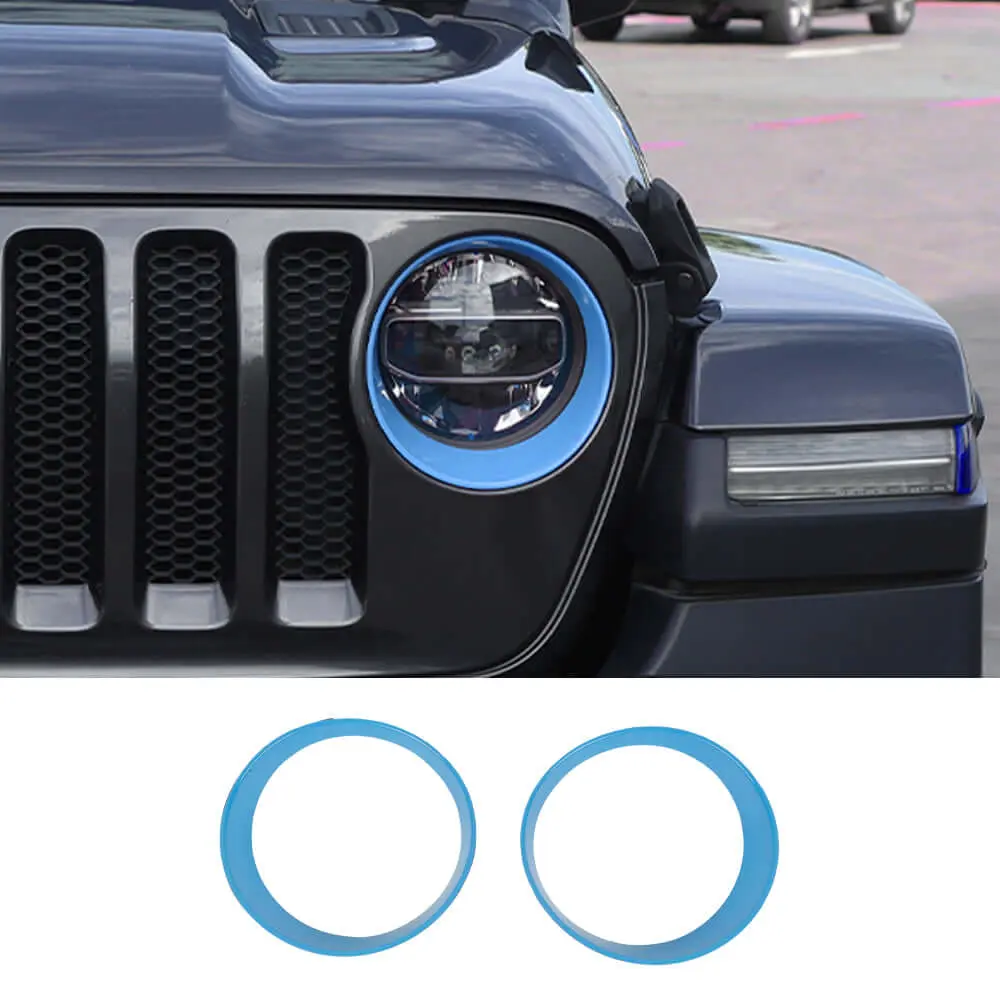 For 2018-2023 Jeep Wrangler JL & Gladiator JT Sport Front Headlight Bezels Trim - Image 19