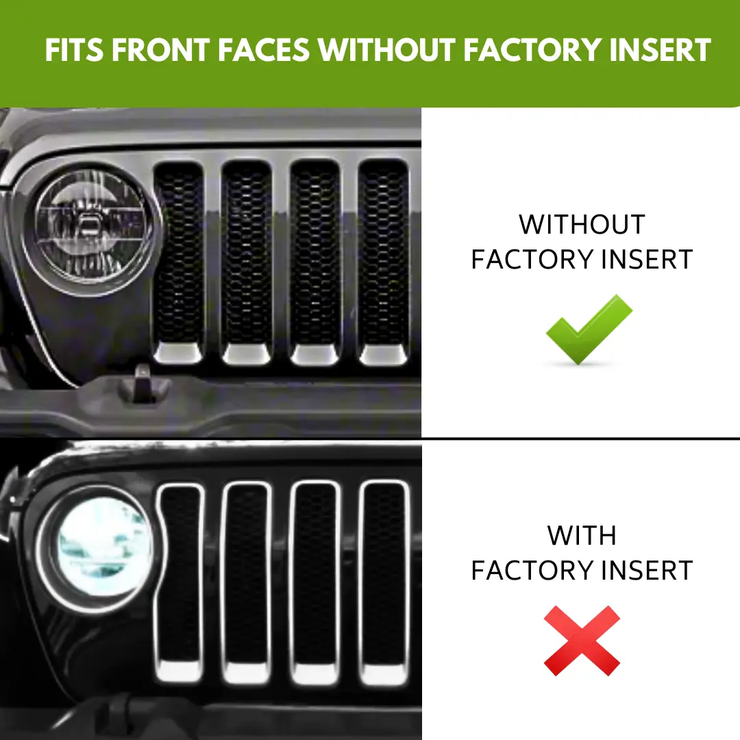 For 2018-2023 Jeep Wrangler JL & Gladiator JT Sport Front Headlight Bezels Trim - Image 2