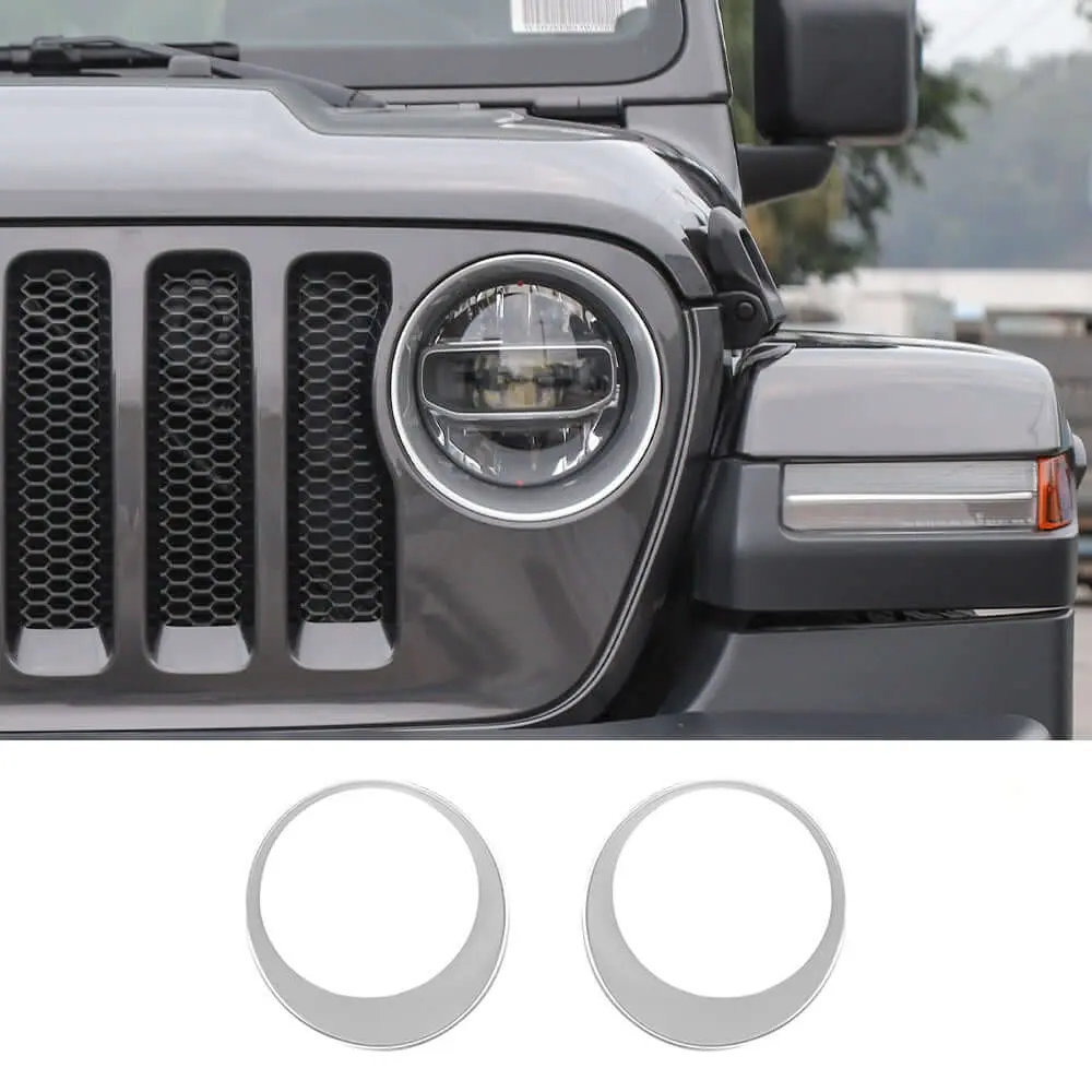 For 2018-2023 Jeep Wrangler JL & Gladiator JT Sport Front Headlight Bezels Trim - Image 20