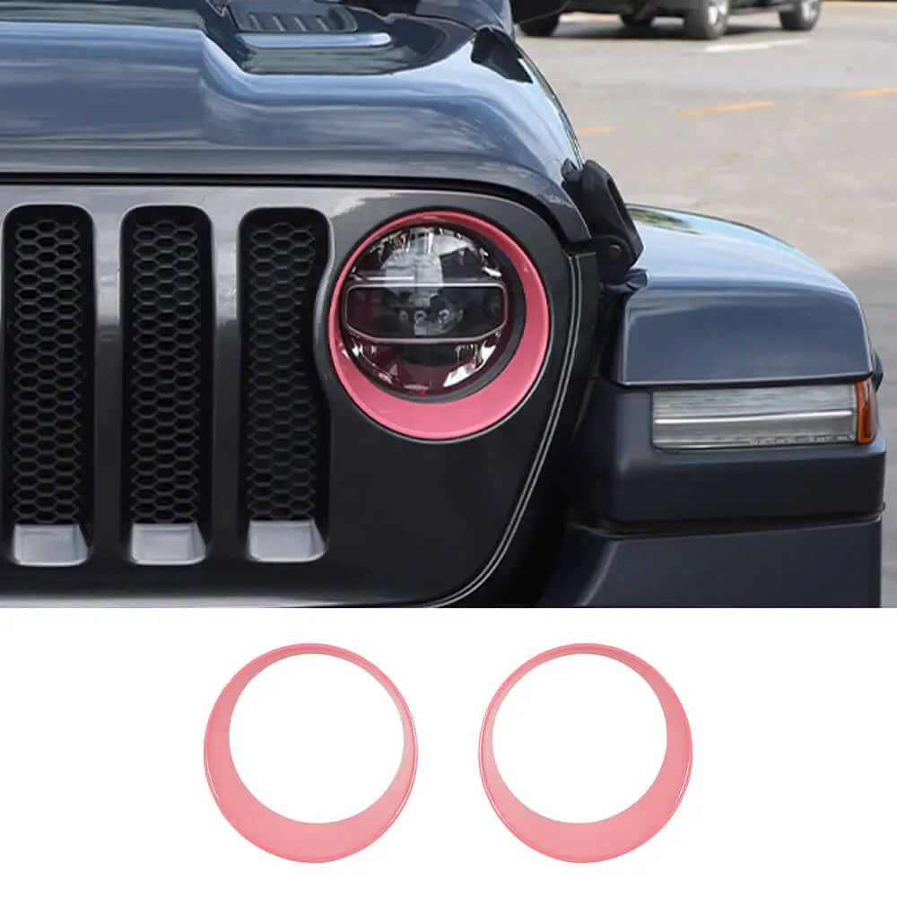 For 2018-2023 Jeep Wrangler JL & Gladiator JT Sport Front Headlight Bezels Trim - Image 21