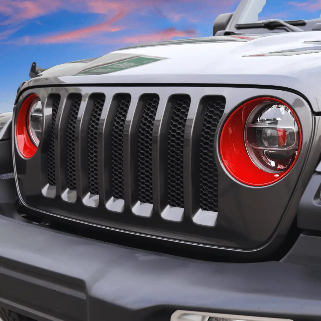For 2018-2023 Jeep Wrangler JL & Gladiator JT Sport Front Headlight Bezels Trim - Image 6