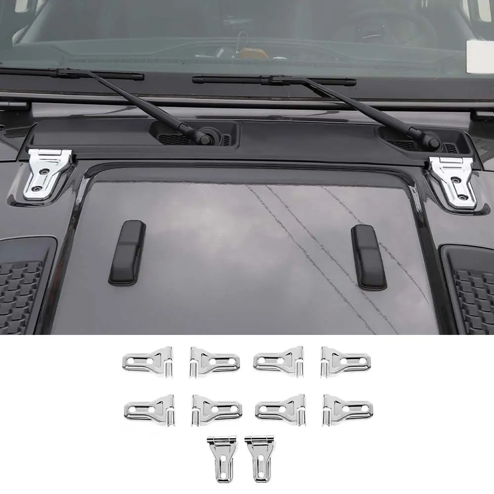 For 2018-2025 Jeep Wrangler JL JLU & Gladiator JT 4Door Door & Engine Hood Hinge Trim Cover Kit - Image 20