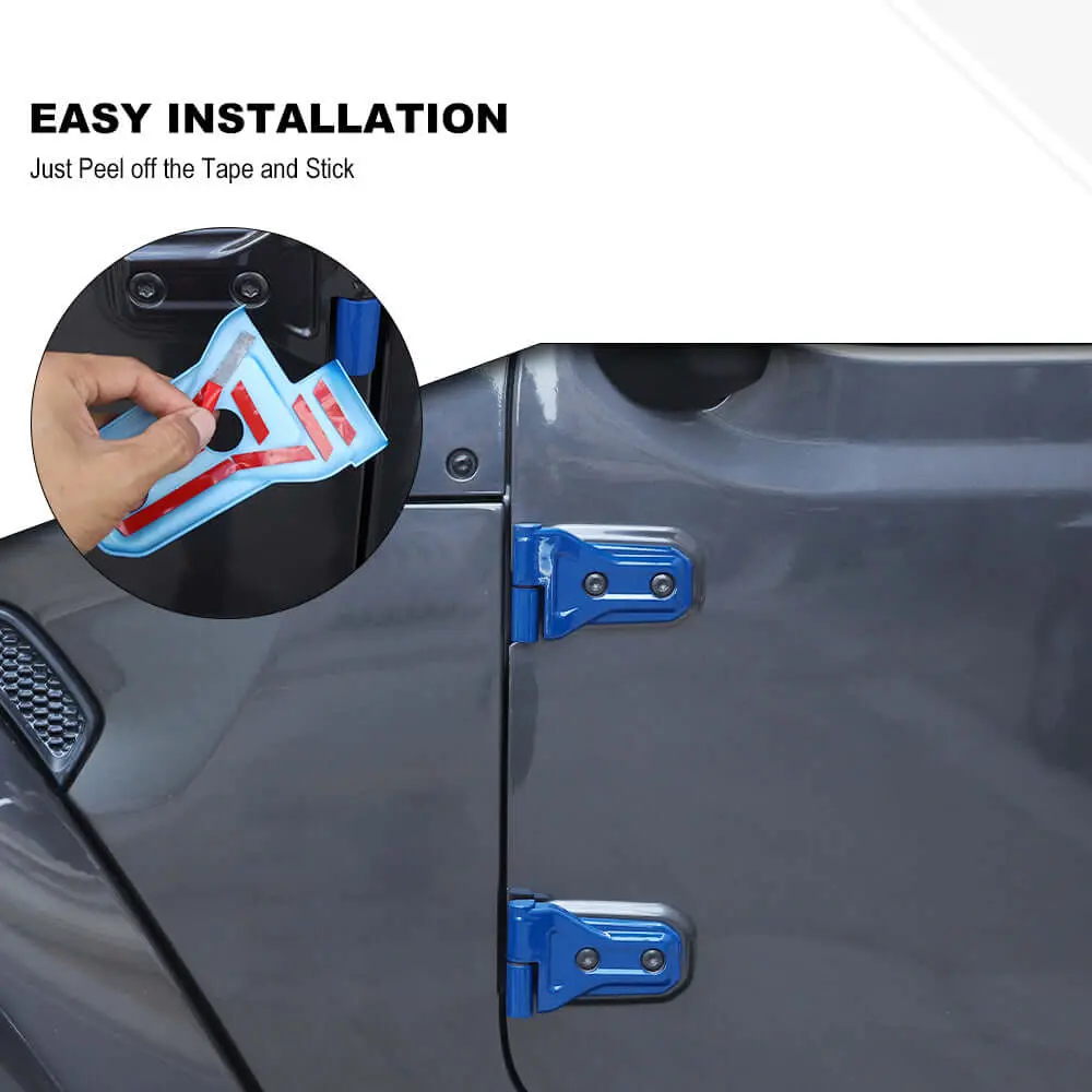 For 2018-2025 Jeep Wrangler JL JLU & Gladiator JT 4Door Door & Engine Hood Hinge Trim Cover Kit - Image 6