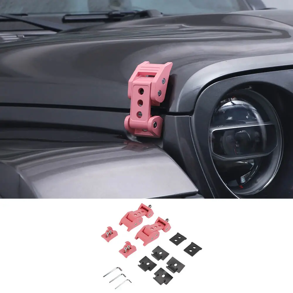 For 2007+ Jeep Wrangler JK JL & Gladiator JT Car Side Hood Catch Latches Buckle - Image 14
