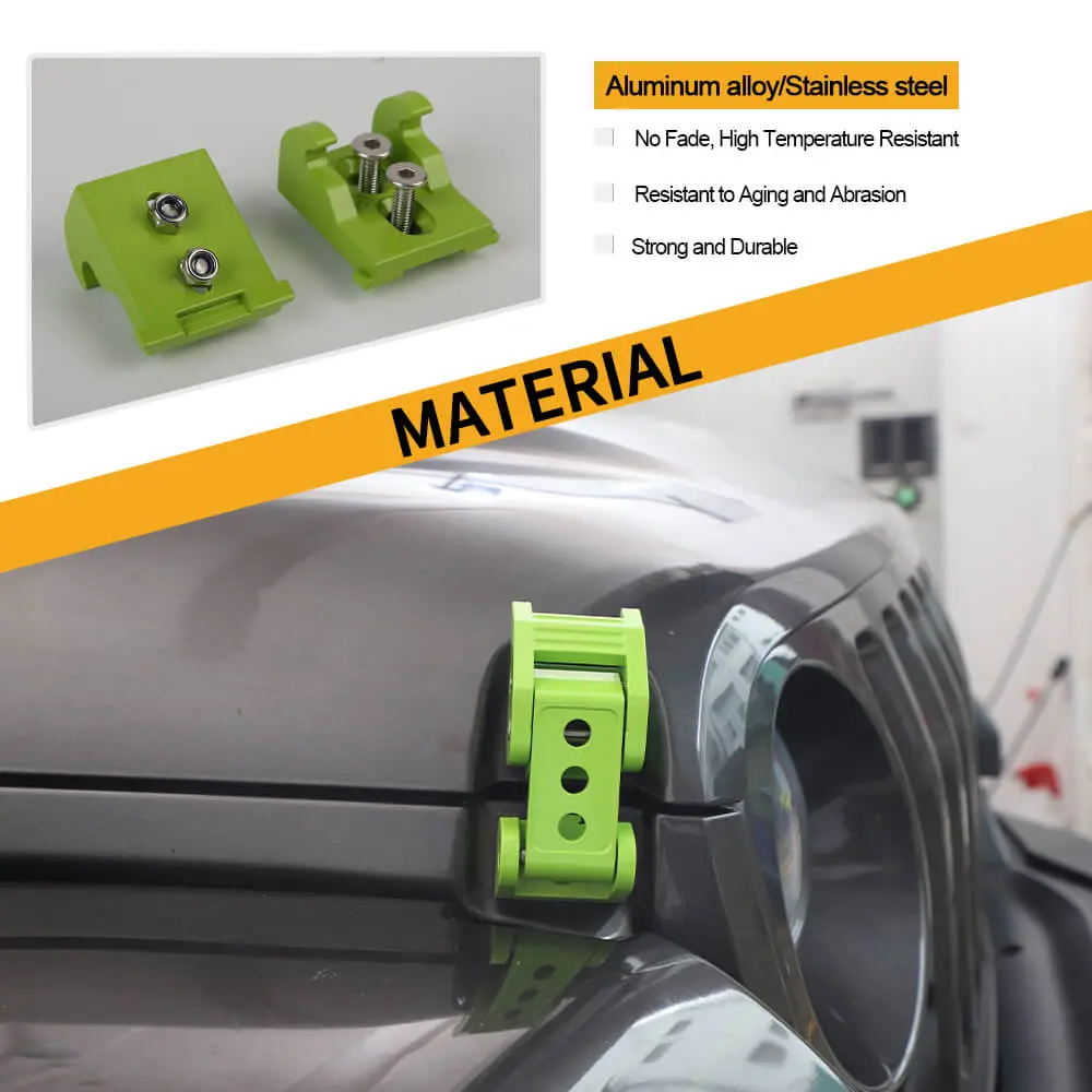 For 2007+ Jeep Wrangler JK JL & Gladiator JT Car Side Hood Catch Latches Buckle - Image 6