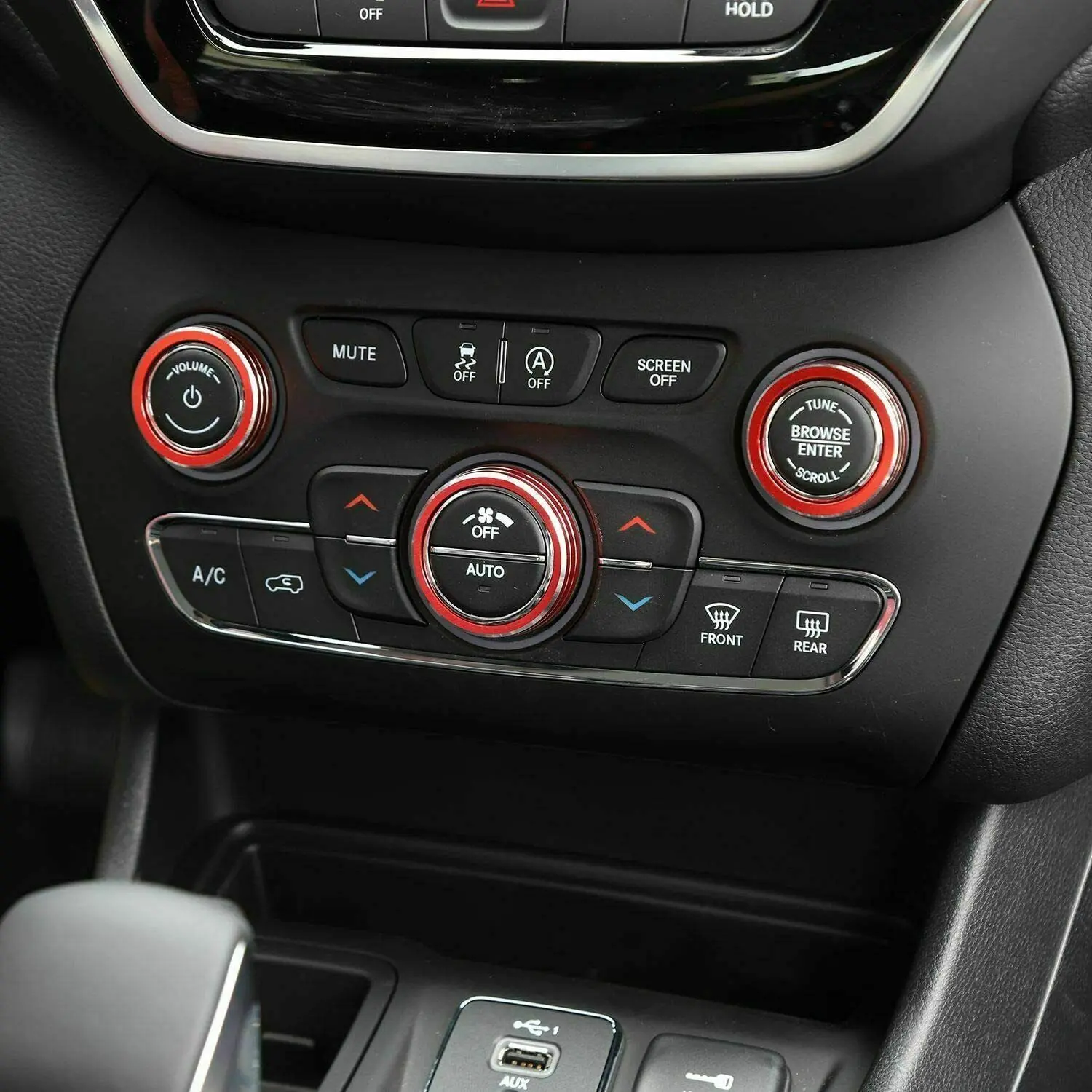 For 2014-2021 Jeep Grand Cherokee WK2 Interior Air Conditioner Trim Cover Audio Switch Knob - Image 4