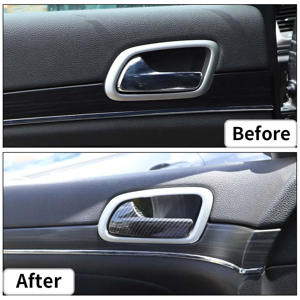 For 2011-2021 Jeep Grand Cherokee WK2 Interior Door Handle Frame Cover Trim Decor - Image 2