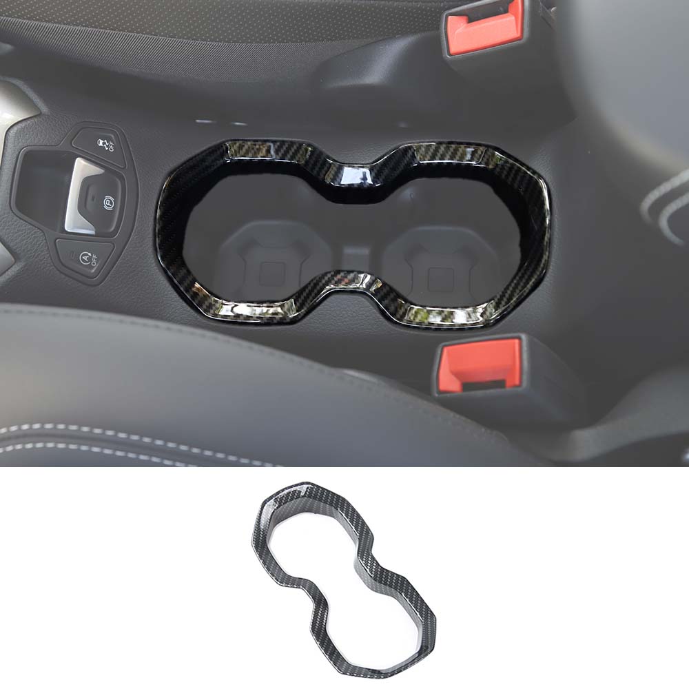 For 2015-2017 Jeep Renegade Interior Front Water Cup Holder Trim Cover Decor Ring