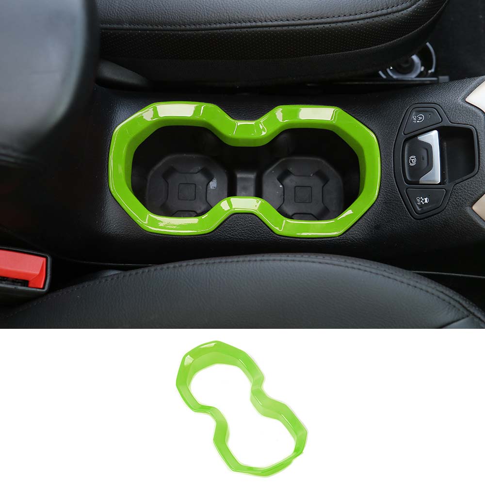 For 2015-2017 Jeep Renegade Interior Front Water Cup Holder Trim Cover Decor Ring - Image 10