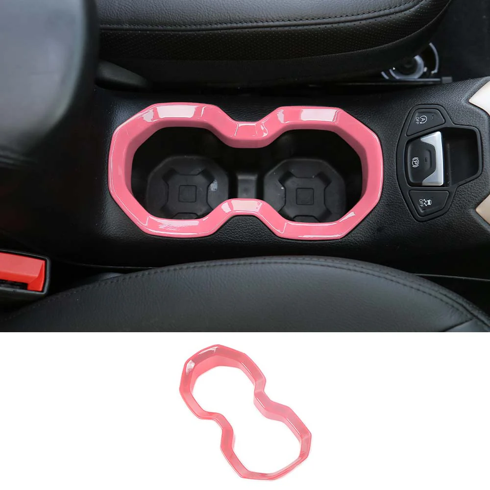 For 2015-2017 Jeep Renegade Interior Front Water Cup Holder Trim Cover Decor Ring - Image 12