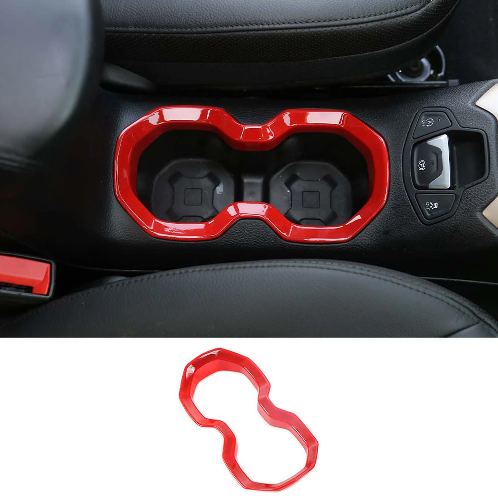 For 2015-2017 Jeep Renegade Interior Front Water Cup Holder Trim Cover Decor Ring - Image 13