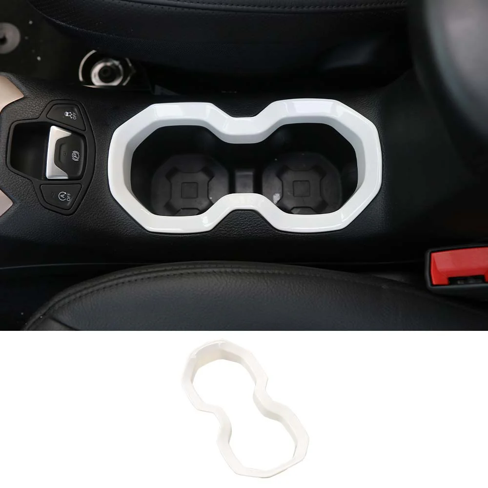 For 2015-2017 Jeep Renegade Interior Front Water Cup Holder Trim Cover Decor Ring - Image 15