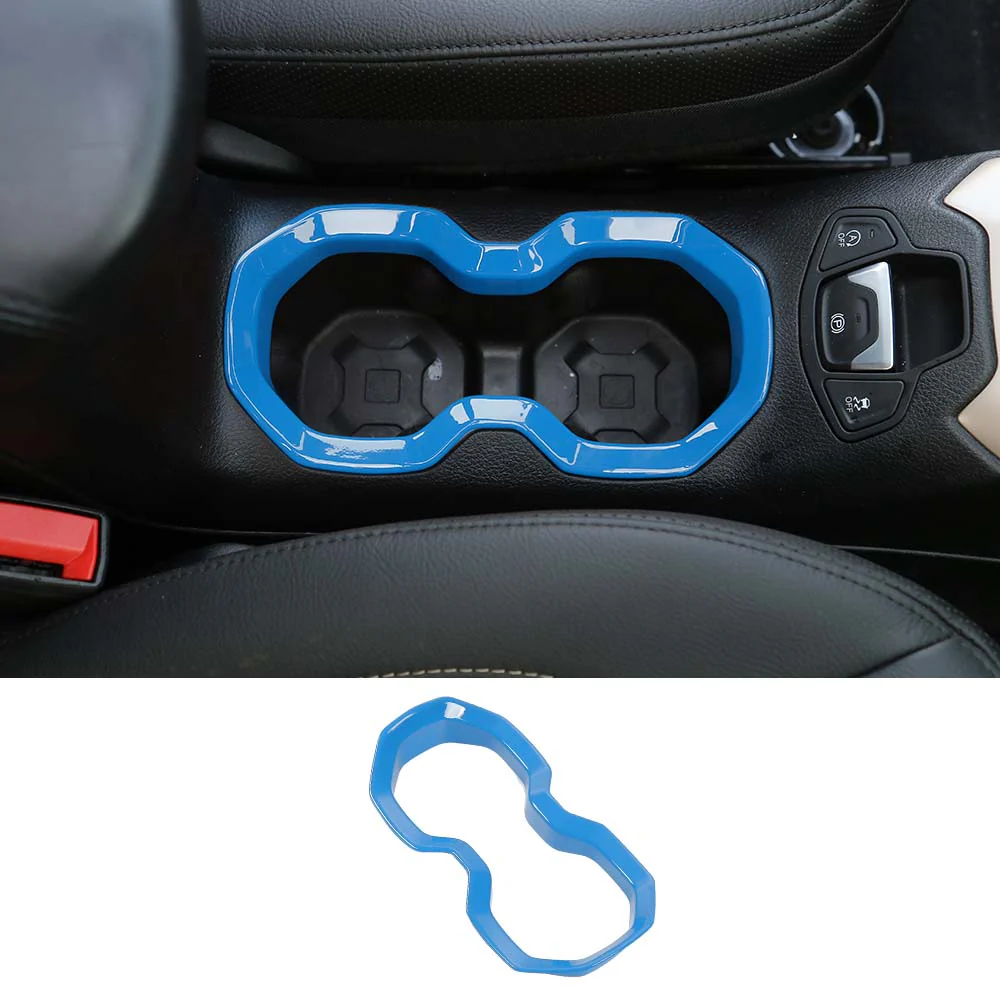 For 2015-2017 Jeep Renegade Interior Front Water Cup Holder Trim Cover Decor Ring - Image 16