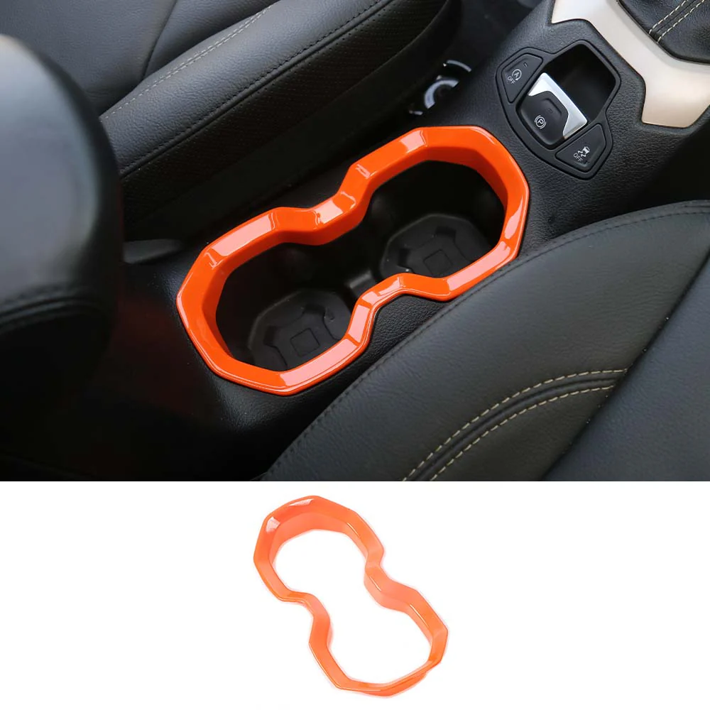 For 2015-2017 Jeep Renegade Interior Front Water Cup Holder Trim Cover Decor Ring - Image 17