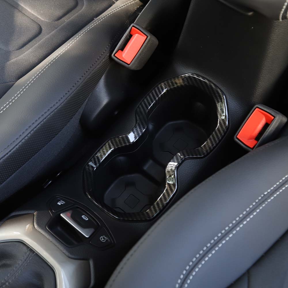 For 2015-2017 Jeep Renegade Interior Front Water Cup Holder Trim Cover Decor Ring - Image 6