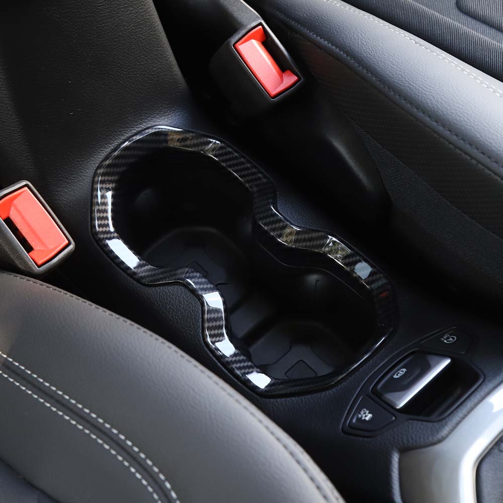 For 2015-2017 Jeep Renegade Interior Front Water Cup Holder Trim Cover Decor Ring - Image 7