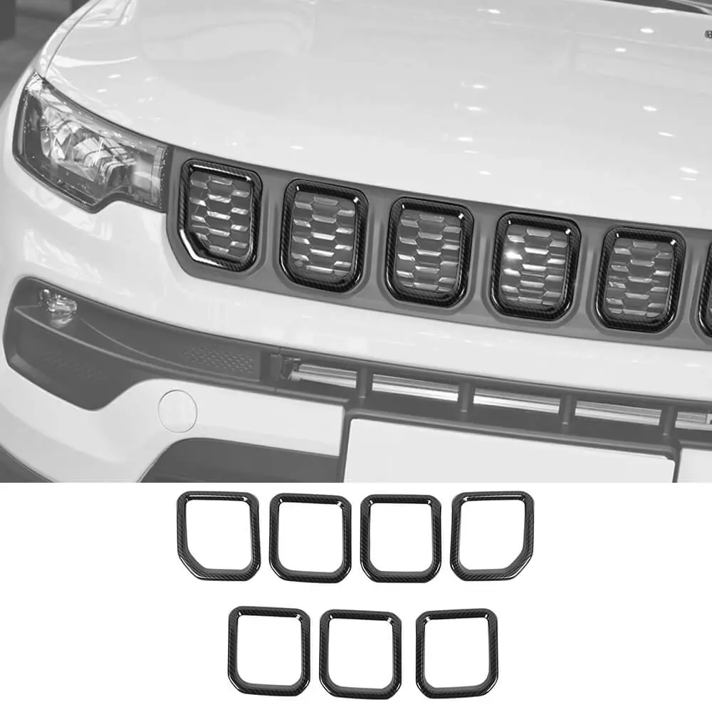 For 2022+ Jeep Compass 7 x Front Grille Grill Insert Cover Trim