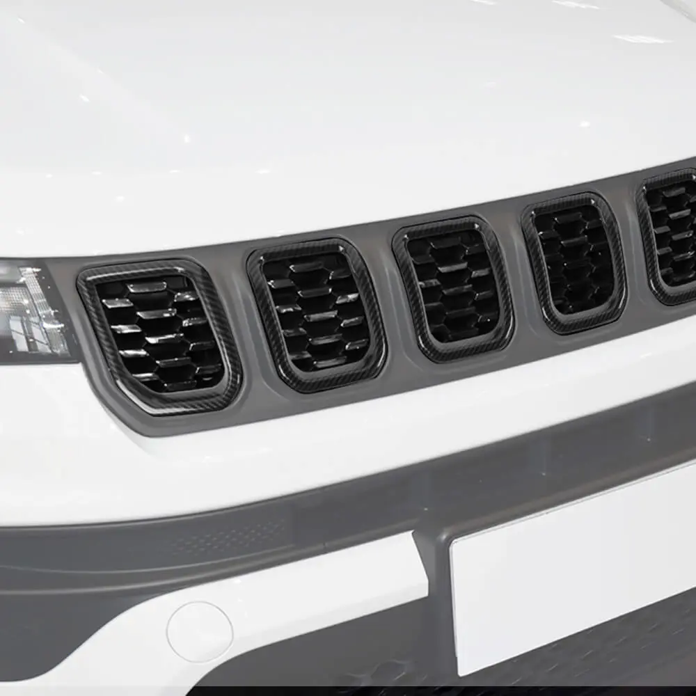 For 2022+ Jeep Compass 7 x Front Grille Grill Insert Cover Trim - Image 3