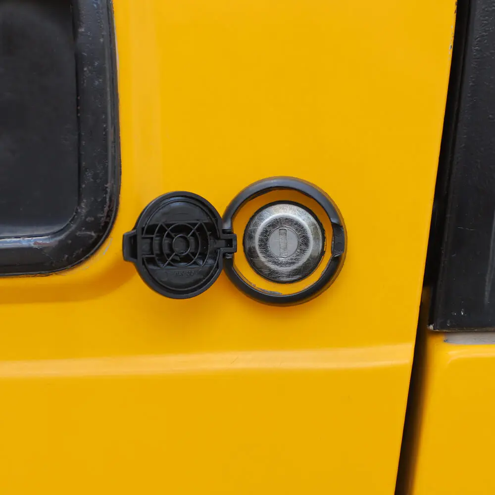 For Jeep Wrangler TJ JK JL & Gladiator JT Car Door Key Jack Cover Trim Cover Black - Image 3