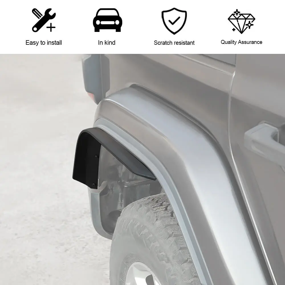For 2018+ Jeep Wrangler JL Front & Rear Fender Flares Extensions - Image 7