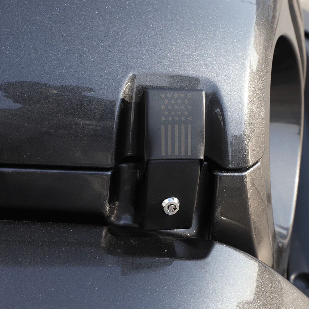 For 2007+ Jeep Wrangler JK JKU JL JLU Gladiator JT Latch Locking Hood Catch Kit - Image 4