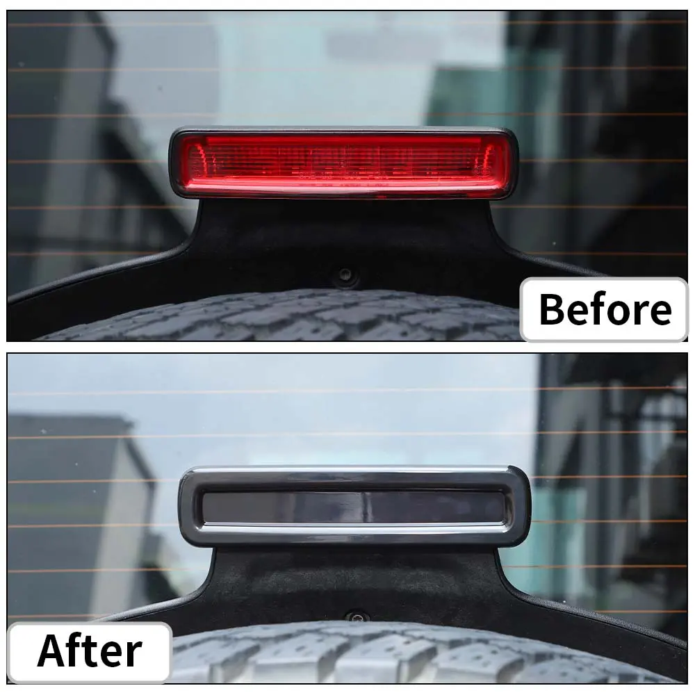 For 2018+ Jeep wrangler JL LED Third Brake Light High Mount Stop Light Cover Smoked - Image 2