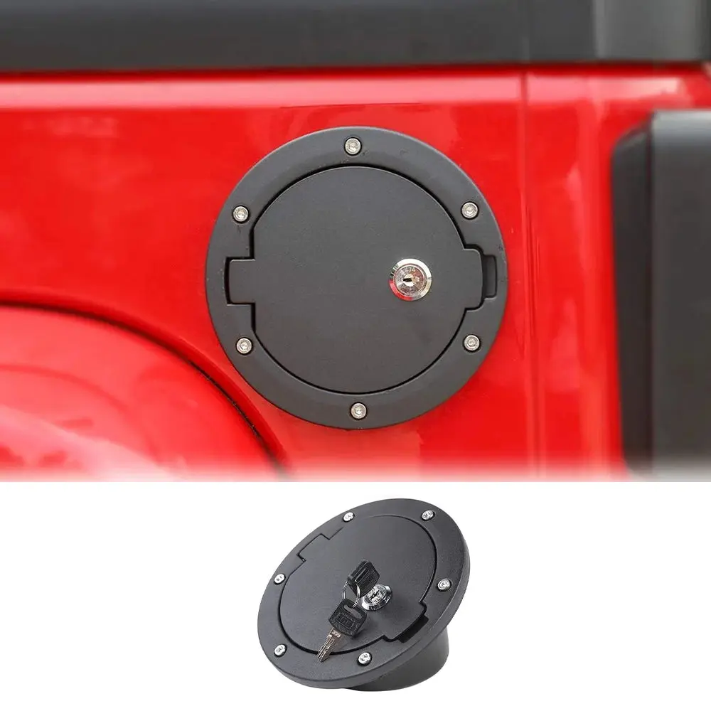 For 2007-2018 Jeep Wrangler JK Locking Gas Cap Cover Fuel Door (Locking Type)