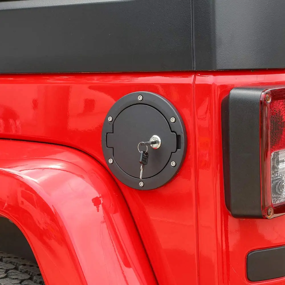 For 2007-2018 Jeep Wrangler JK Locking Gas Cap Cover Fuel Door (Locking Type) - Image 3