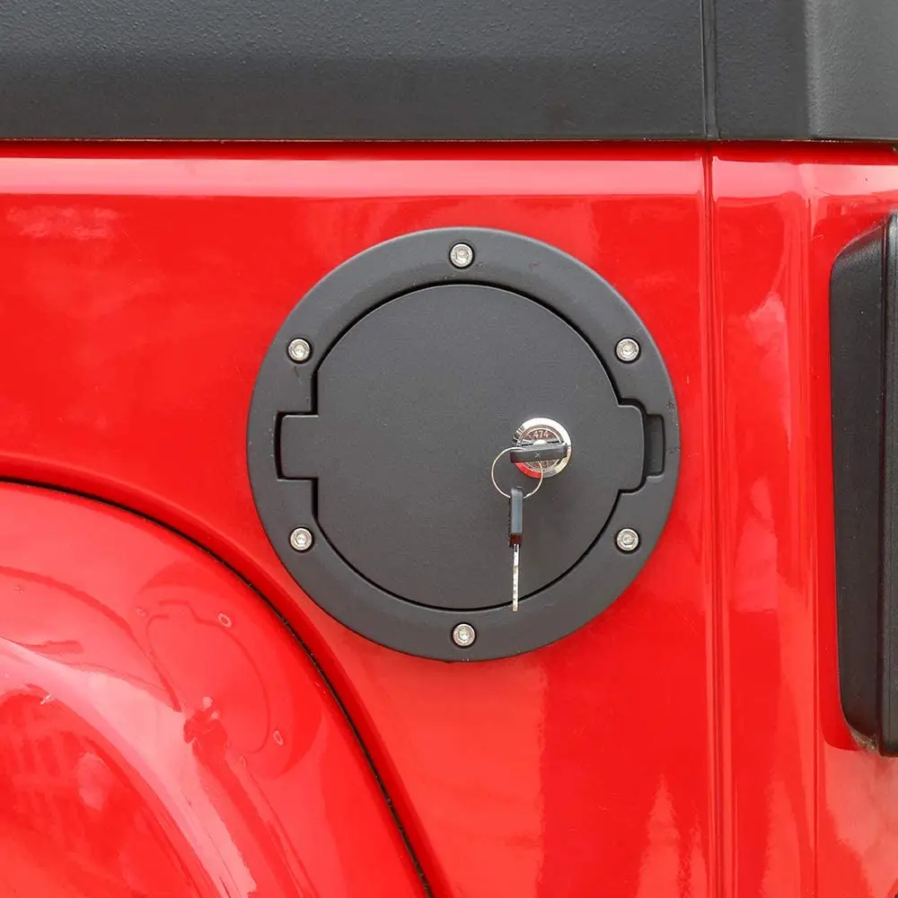 For 2007-2018 Jeep Wrangler JK Locking Gas Cap Cover Fuel Door (Locking Type) - Image 4